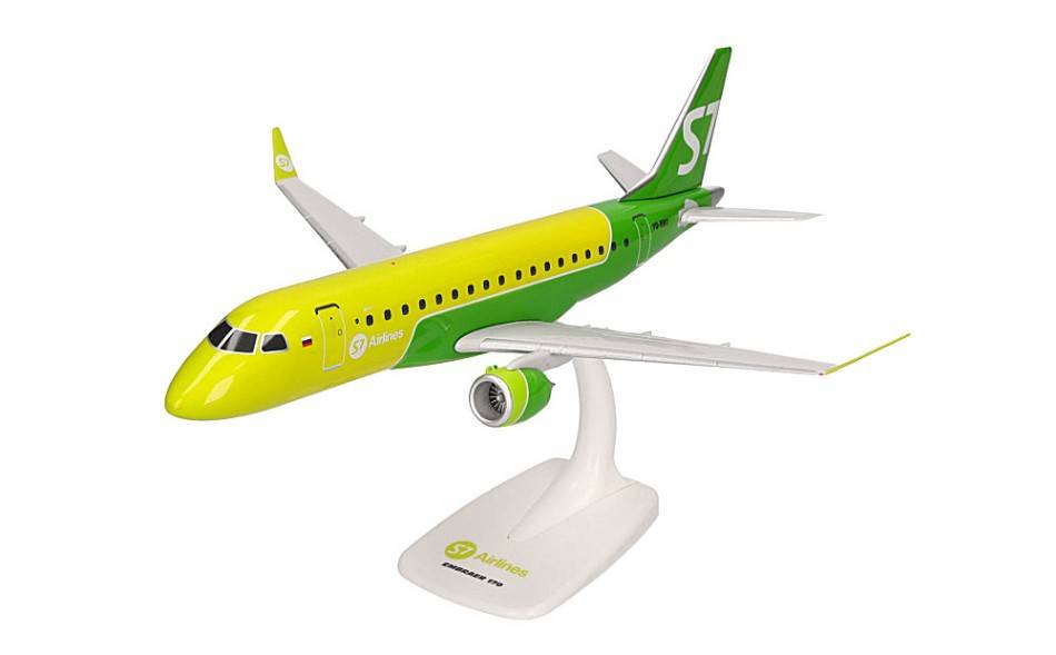 MODELLINO IN SCALA COMPATIBILE CON EMBRAER E170 AIRLINES S7 1:100 HERPA HP612586