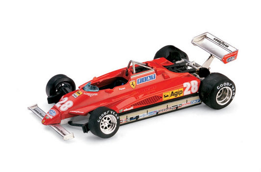 SCALE MODEL COMPATIBLE WITH FERRARI 126 C 2 D.PIRONI 1982 N.28 WINNER SAN MARINO GP UPDATE 1:43 BRUMM BM0268