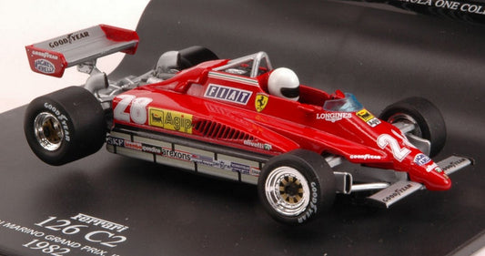 SCALE MODEL COMPATIBLE WITH FERRARI 126 C 2 D.PIRONI 1982 N.28 WINNER S.MARINO GP (IMOLA) 1:43 HOT WHEELS HW50218