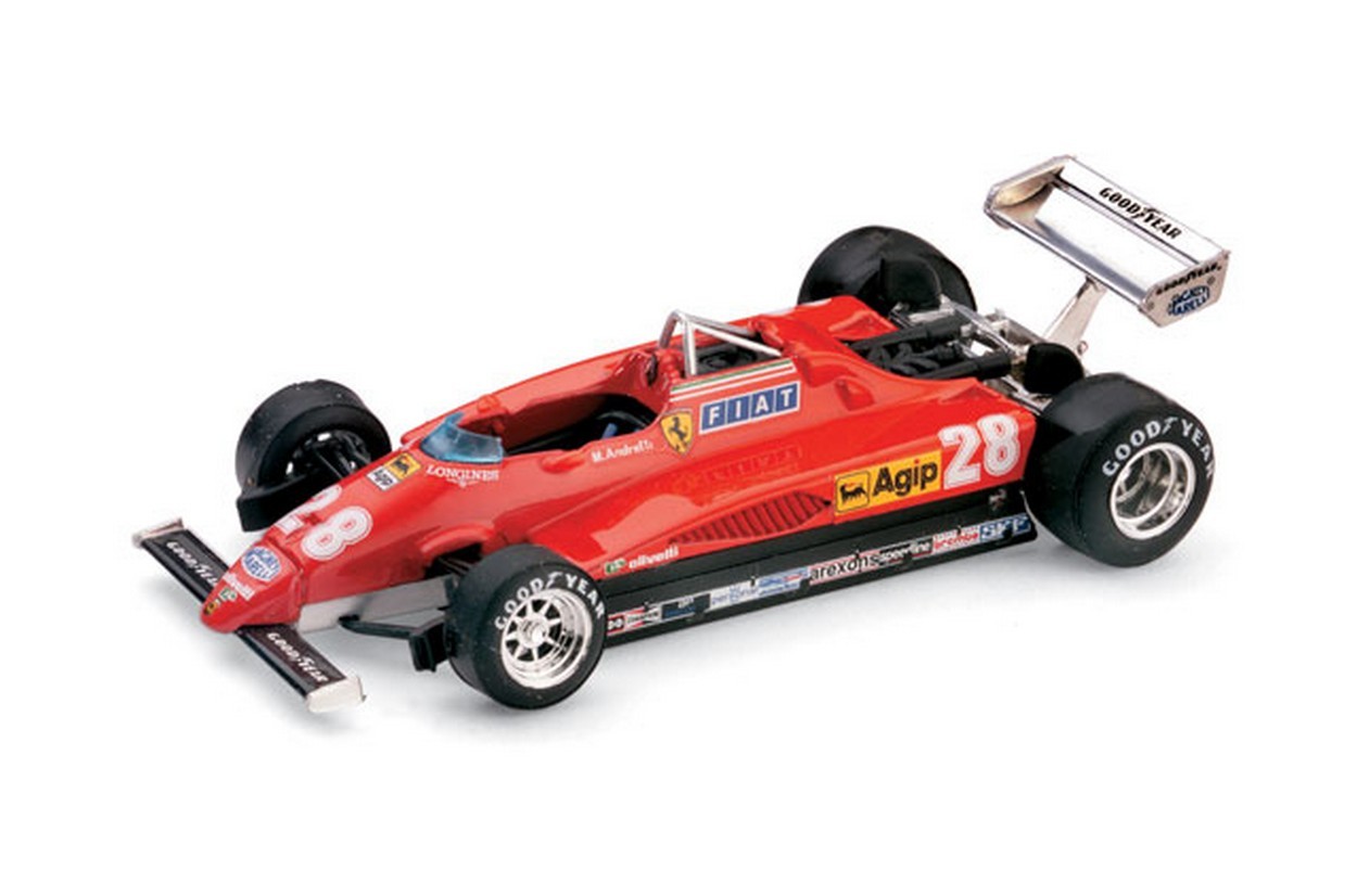 SCALE MODEL COMPATIBLE WITH FERRARI 126 C2 M.ANDRETTI 1982 N.28 3rd ITALY GP 1:43 UPD BRUMM BM0288