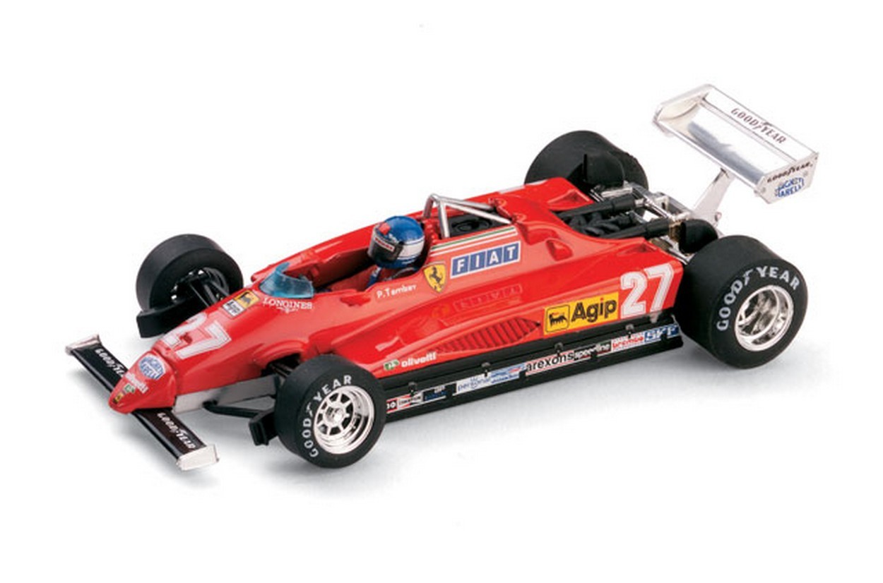 MODELLINO IN SCALA COMPATIBILE CON FERRARI 126 C2 PATRICK TAMBAY 1982 N.27 2nd ITALY GP 1:43 UPD BRUMM BM0287CH