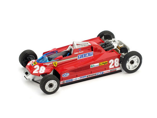 MODELLINO IN SCALA COMPATIBILE CON FERRARI 126 CK DIDIER PIRONI 1981 N.28 VERSIONE DA TRASPORTO 1:43 BRUMM BM0368T