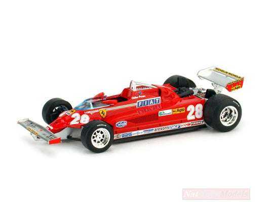 SCALE MODEL COMPATIBLE WITH FERRARI 126 CK D.PIRONI 1981 N.28 5th ITALIAN GP 1:43 BRUMM BM0391