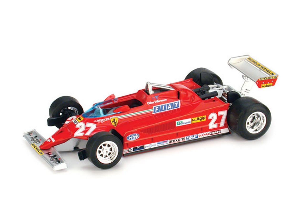 SCALE MODEL COMPATIBLE WITH FERRARI 126 CK GILLES VILLENEUVE 1981 N.27 WINNER MONACO GP 1:43 BRUMM BM0367