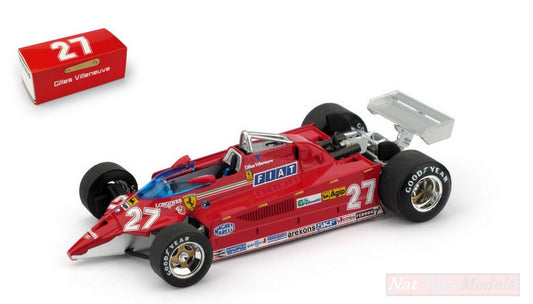 MODELLINO IN SCALA COMPATIBILE CON FERRARI 126CK TURBO AEROPORTO ISTRANA 1981 1^ G.VILLENEUVE VS/F104 1:43 BRUMM BM0646