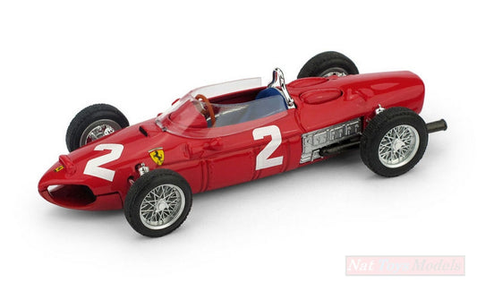 MODELLINO IN SCALA COMPATIBILE CON FERRARI 156 F1 P.HILL 1961 N.2 WINNER ITALY GP 1:43 BRUMM BM0639