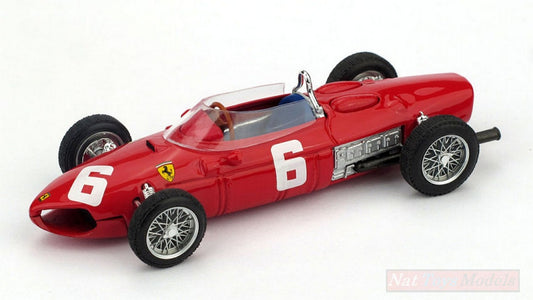 MODELLINO IN SCALA COMPATIBILE CON FERRARI 156 F1 R.GINTHER 1961 N.6 DNF ITALY GP 1:43 BRUMM BM0641