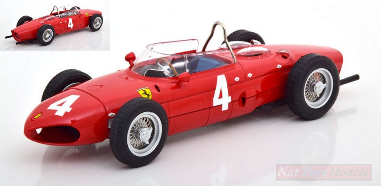 SCALE MODEL COMPATIBLE WITH FERRARI 156 F1 SHARKNOSE PHIL HILL 1961 N.4 WINNER BELGIUM GP 1:18 CMC CMR170