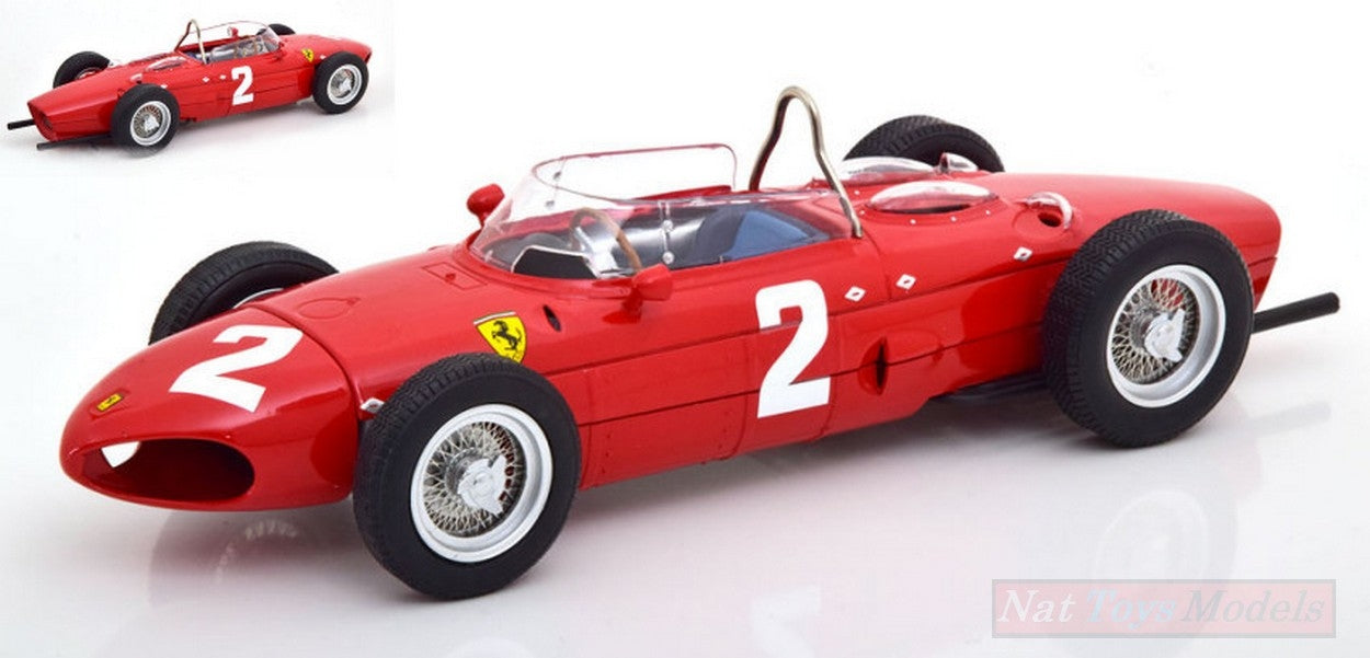 SCALE MODEL COMPATIBLE WITH FERRARI 156 F1 SHARKNOSE PHIL HILL N.2 ITALY GP WORLD CHAMPION 1:18 CMC CMR166