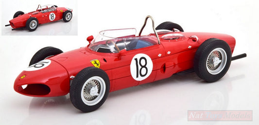 SCALE MODEL COMPATIBLE WITH FERRARI 156 F1 SHARKNOSE RICHIE GINTHER 1961 N.18 FRANCE GP 1:18 CMC CMR174