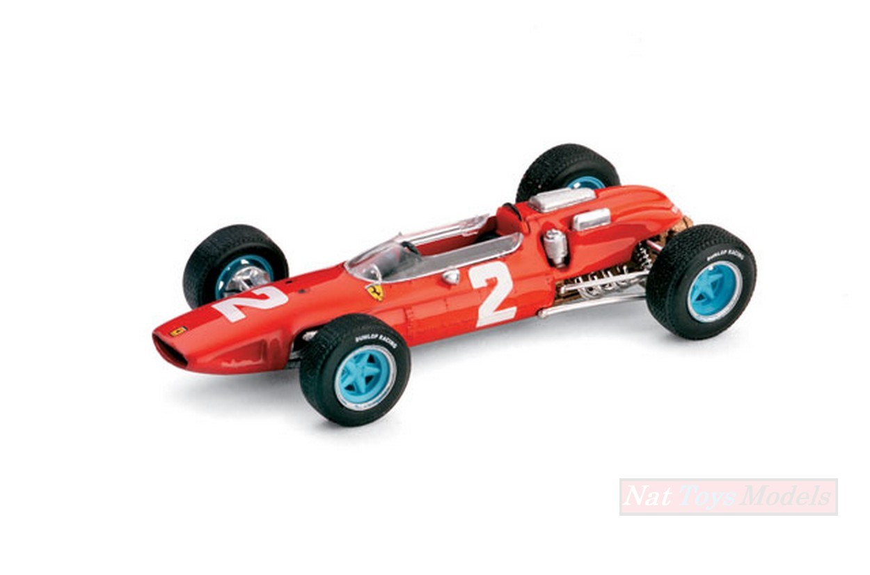 MODELLINO IN SCALA COMPATIBILE CON FERRARI 158 J.SURTEES 1964 N.2 WINNER ITALY GP WORLD CHAMPION  1:43 BRUMM BM0290