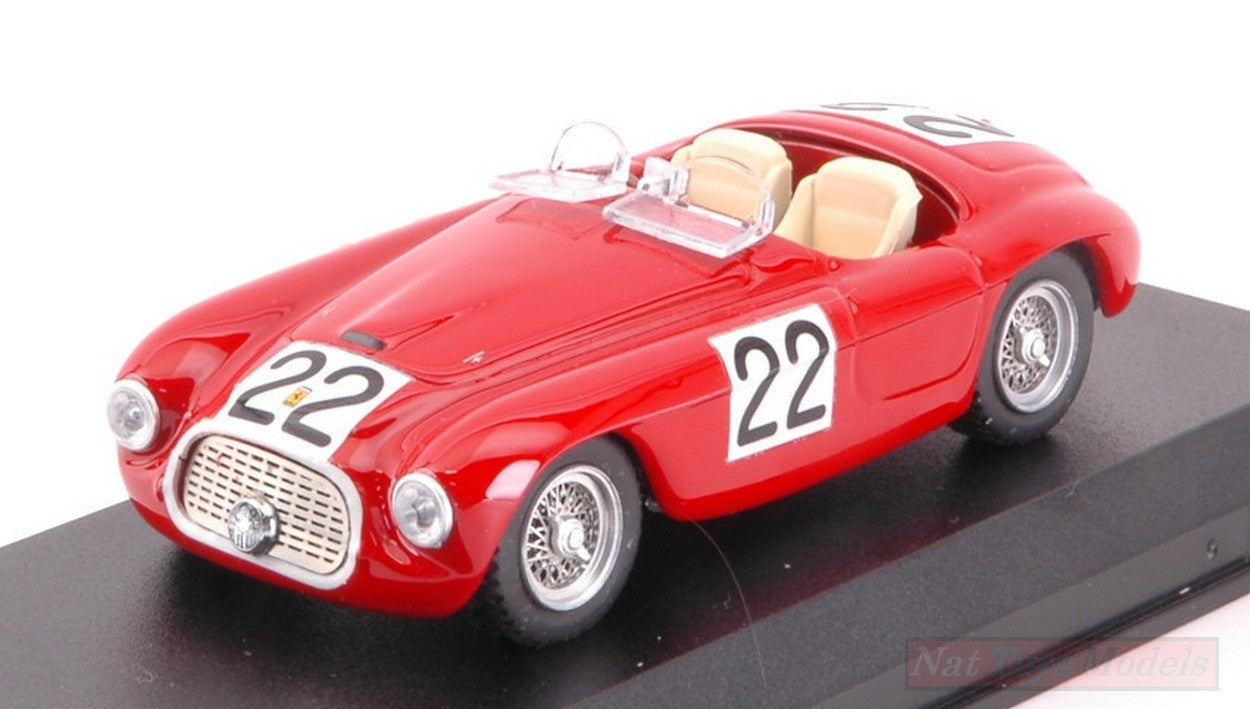 MODELLINO IN SCALA COMPATIBILE CON FERRARI 166 MM N.22 WINNER LM 1949 CHINETTI-SELSDON 1:43 ART MODEL AM0011-2