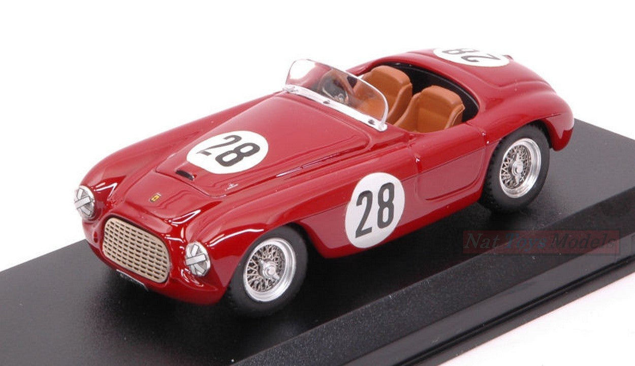 MODELLINO IN SCALA COMPATIBILE CON FERRARI 166 MM N.28 6th (1st CLASS) PORTUGAL GRAND PRIX 1952 C.BIONDETTI ART MODEL AM0378