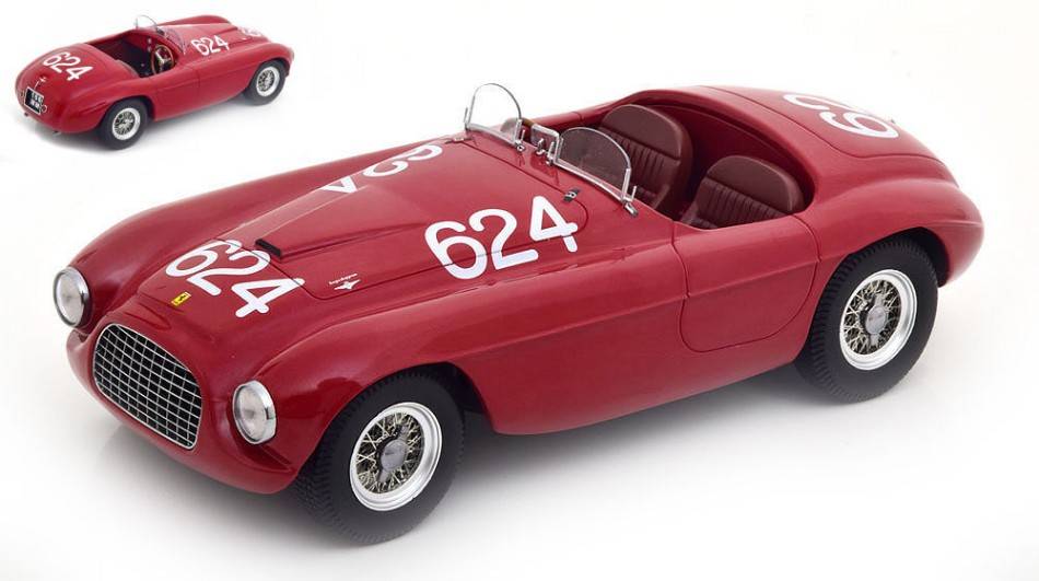 MODELLINO IN SCALA COMPATIBILE CON FERRARI 166 MM N.624 WINNER MM 1949 BIONDETTI-SALANI 1:18 KK SCALE KKDC180915