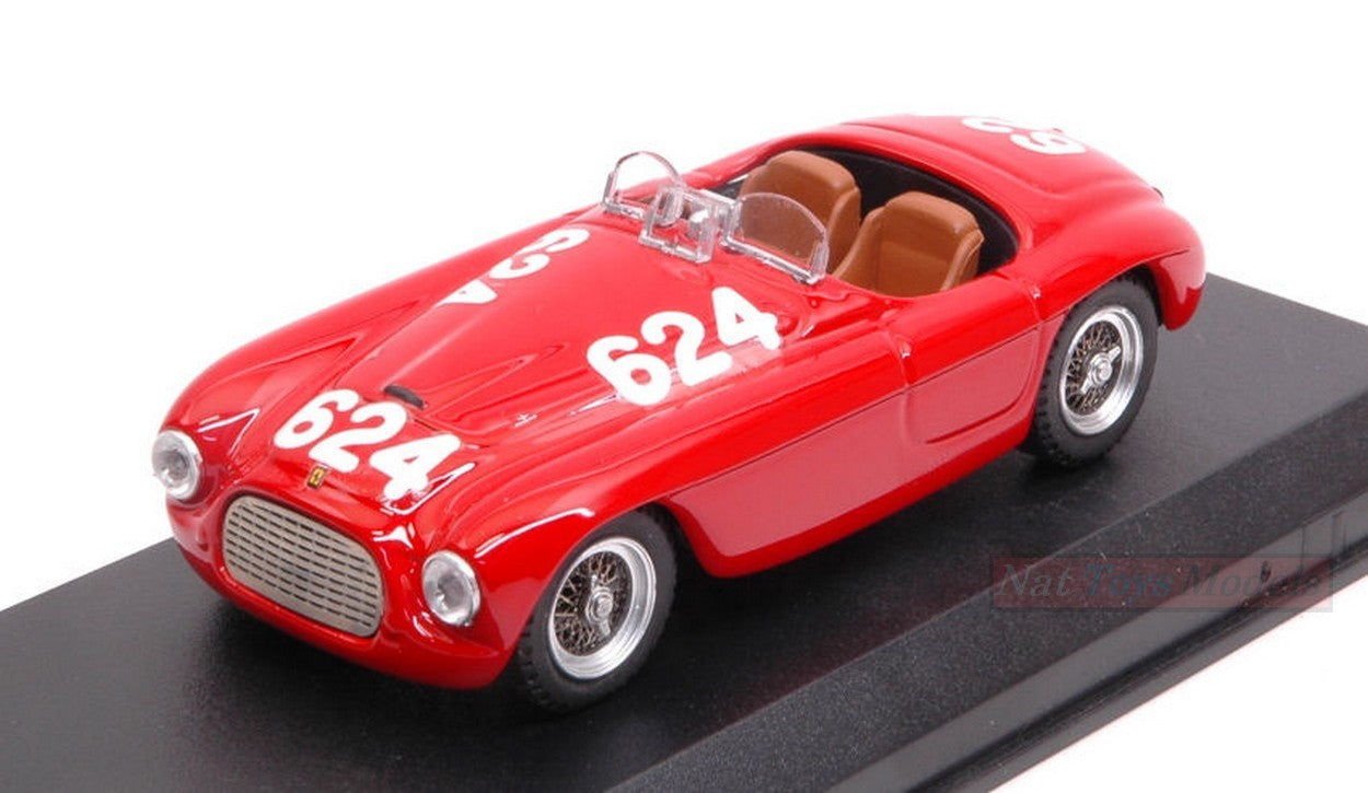 MODELLINO IN SCALA COMPATIBILE CON FERRARI 166 MM N.624 WINNER MM 1949 C.BIONDETTI-E.SALANI 1:43 ART MODEL AM0008-2