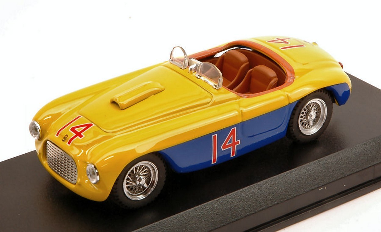 MODELE REDUIT COMPATIBLE AVEC FERRARI 166 MM SPYDER N.14 WINNER MAR DEL PLATA 1950 C.MENDITEGUIY 1:43 ART MODEL AM0305