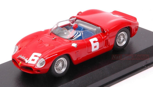 MODELLINO IN SCALA COMPATIBILE CON FERRARI 246 DINO SP N.6 WINNER BRANDS HATCH 1962 M.PARKES 1:43 ART MODEL AM0377