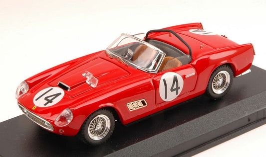 MODELLINO IN SCALA COMPATIBILE CON FERRARI 250 CALIFORNIA N.14 10th 12H SEBRING 1960 R.PUBLICKER 1:43 ART MODEL AM0089