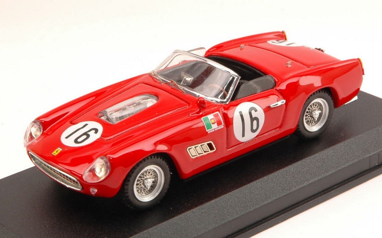 MODELLINO IN SCALA COMPATIBILE CON FERRARI 250 CALIFORNIA N.16 8th 12H SEBRING 1960 ABATE-SCARLATTI-SERENA ART MODEL AM0116