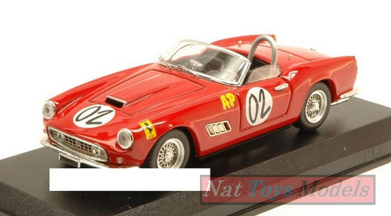 SCALE MODEL COMPATIBLE WITH FERRARI 250 CALIFORNIA N.2 WINNER 2 H RELAY MARLBORO 1961 A.WYLIE 1:43 ART MODEL AM0355