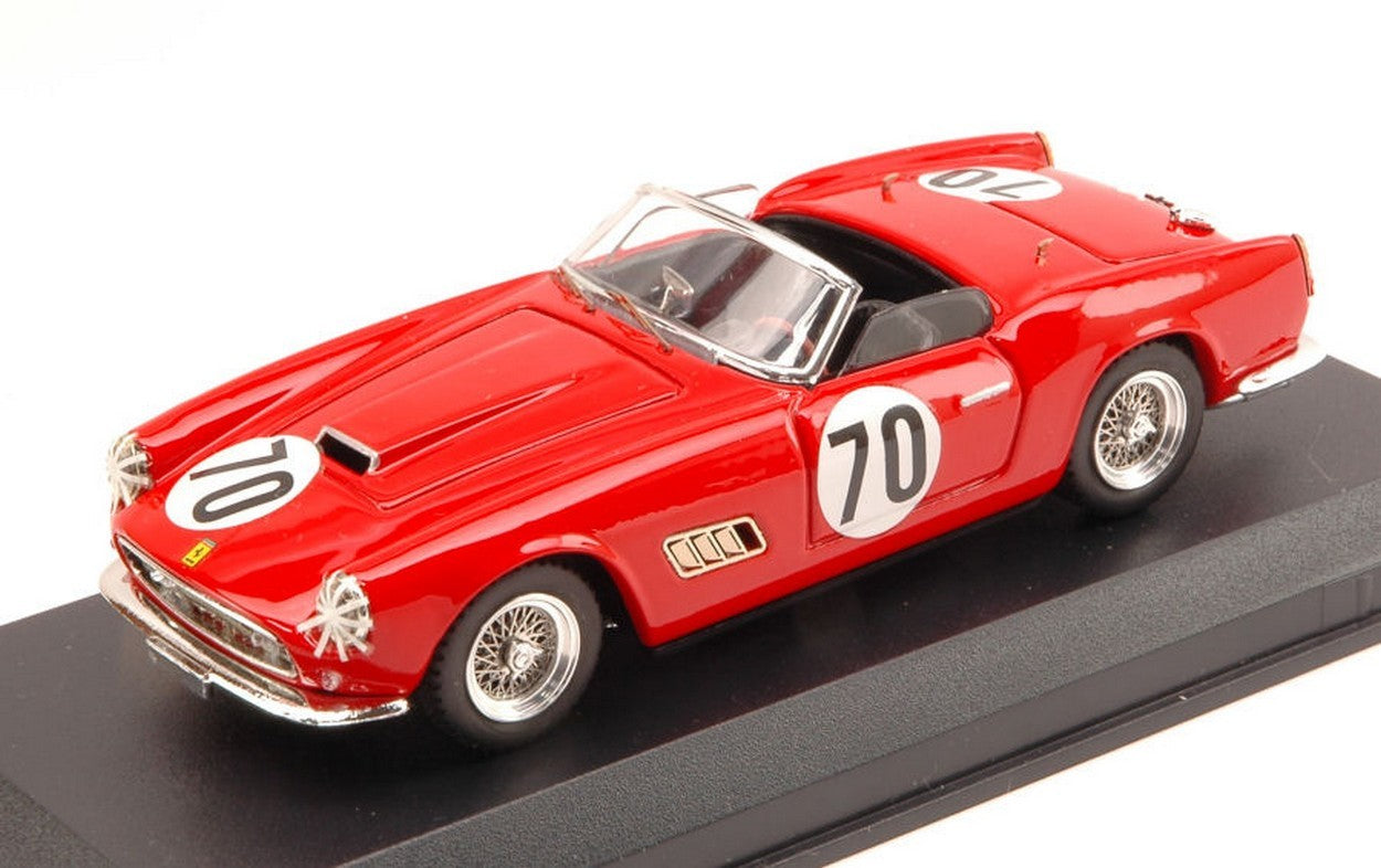 MODELLINO IN SCALA COMPATIBILE CON FERRARI 250 CALIFORNIA N.70 9th 12H SEBRING 1959 H.HIVELY-R.GHINTER 1:43 ART MODEL AM0076