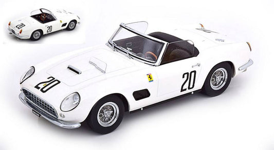 MODÈLE RÉDUIT COMPATIBLE AVEC FERRARI 250 GT CALIFORNIA N.20 24 H LE MANS 1960 STURGIS-SCHLESSER 1:18 KK SCALE KKDC181047