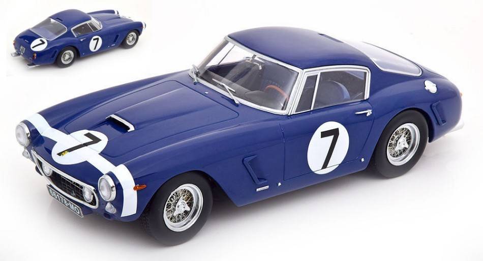 MODELLINO IN SCALA COMPATIBILE CON FERRARI 250 GT SWB N.7 WINNER T.TROPHY GOODWOOD 1961 STIRLING MOSS 1:18 KK SCALE KKDC180865