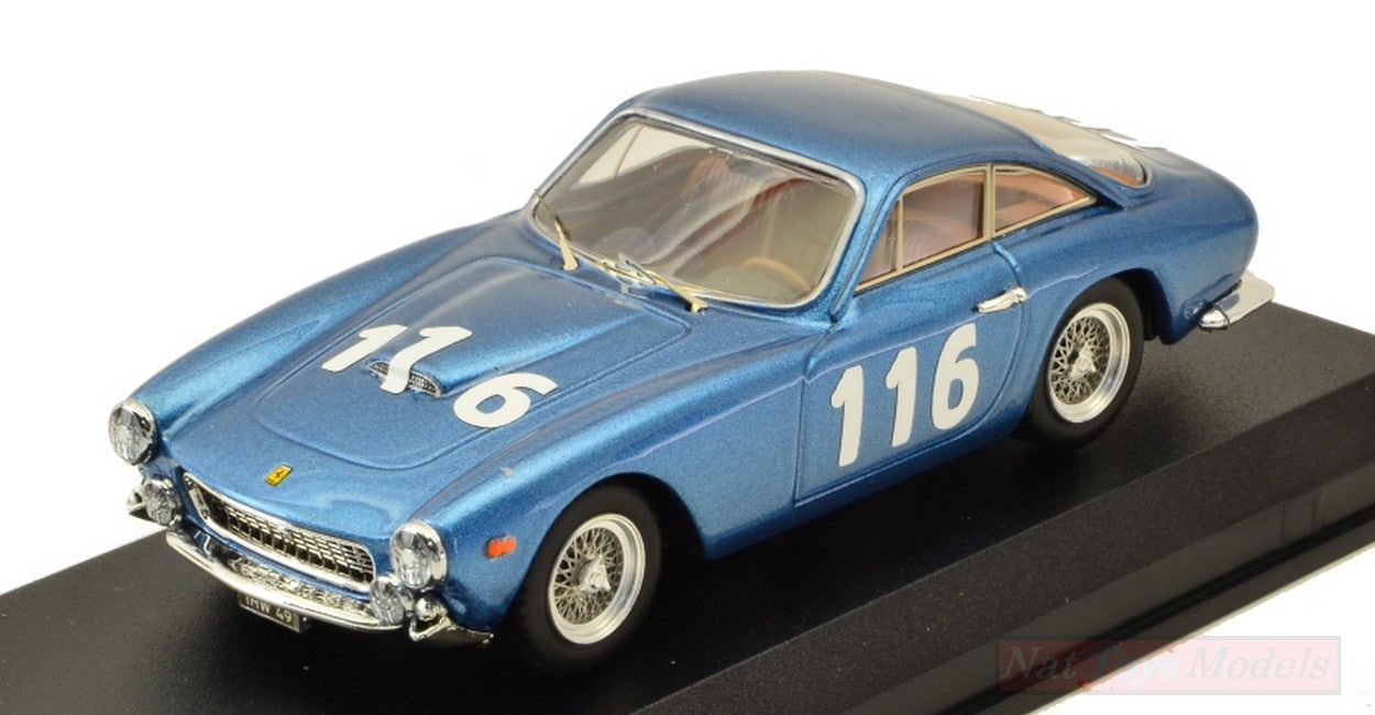 MODELE REDUIT COMPATIBLE AVEC FERRARI 250 GTL N.116 TARGA FLORIO 1965 BLOUIN-SAUER 1:43 MEILLEUR MODELE BT9129-2