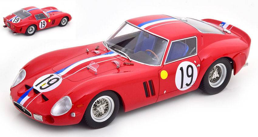 MODELLINO IN SCALA COMPATIBILE CON FERRARI 250 GTO N.19 2nd LM 1962 NOBLET-GUICHET 1:18 KK SCALE KKDC180735