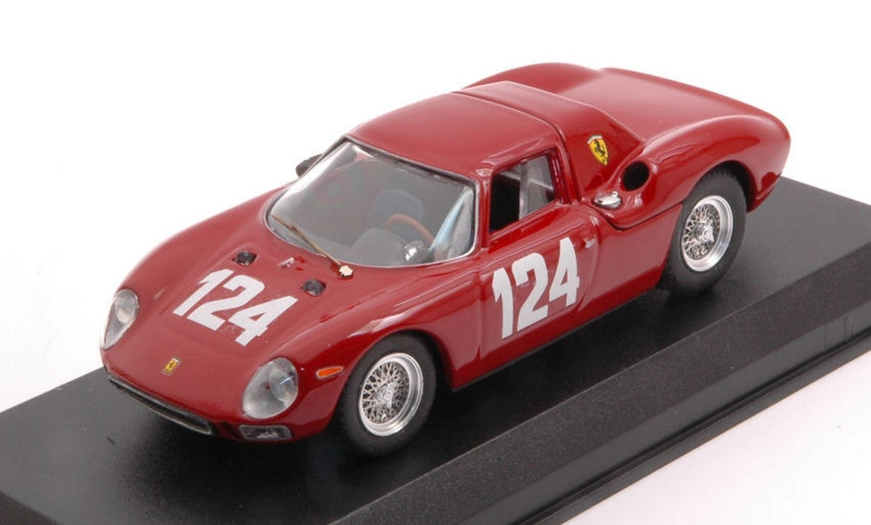 SCALE MODEL COMPATIBLE WITH FERRARI 250 LM N.124 WINNER GP MUGELLO 1965 CASONI-NICODEMI 1:43 BEST MODEL BT9799