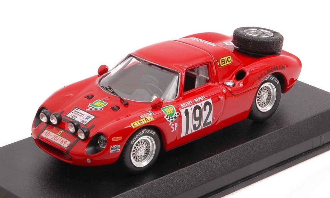 MODELLINO IN SCALA COMPATIBILE CON FERRARI 250 LM N.192 TOUR DE FRANCE 1969 ROUGET-DEPRET 1:43 BEST BT9023-2