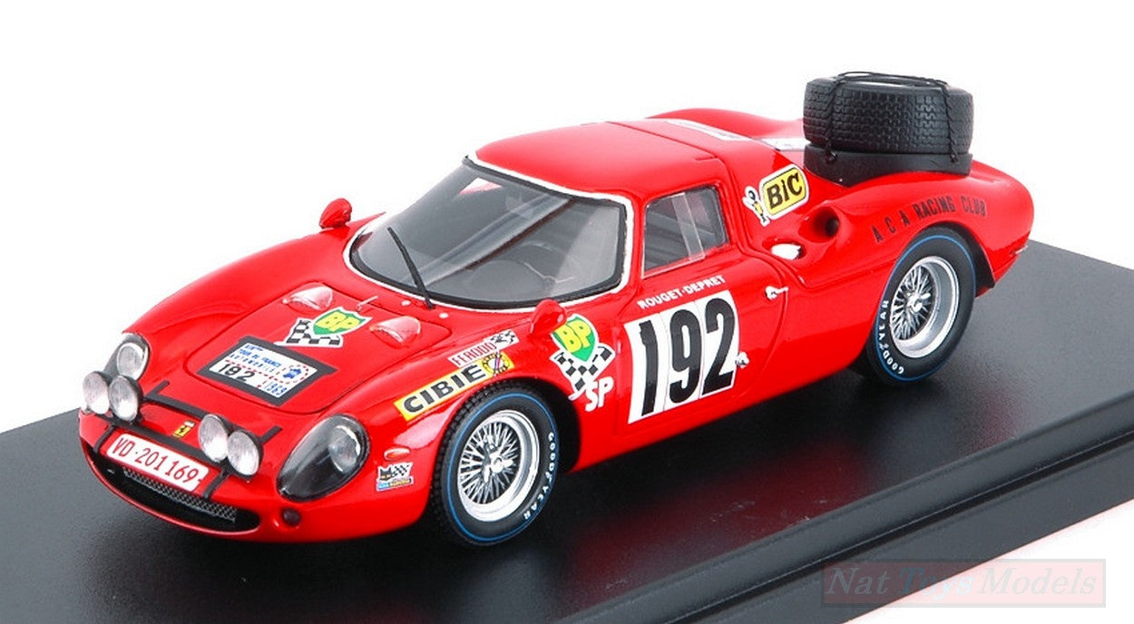 MODELE REDUIT COMPATIBLE AVEC FERRARI 250 LM N.192 TOUR DE FRANCE 1969 ROUGET-DEPRET 1:43 LOOKSMART LSRC064