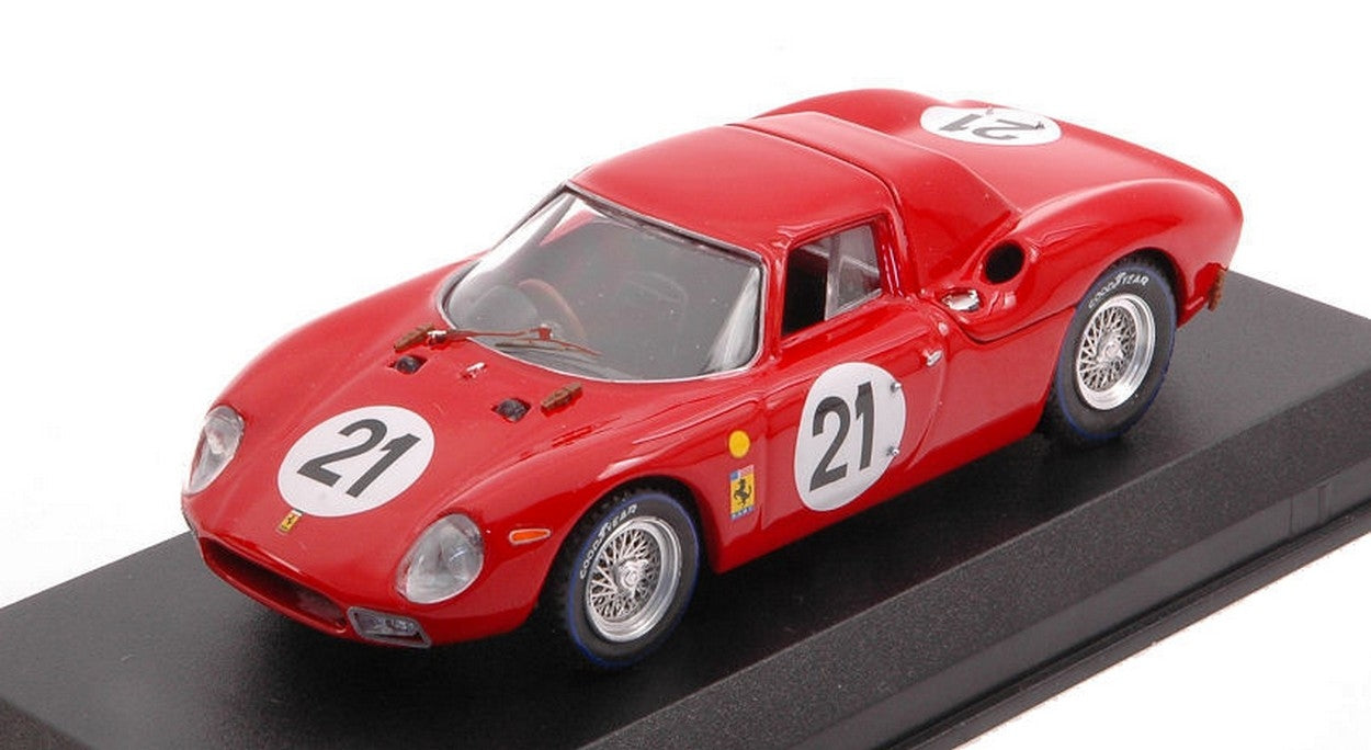 SCALE MODEL COMPATIBLE WITH FERRARI 250 LM N.21 WINNER LM 1965 J.RINDT-M-GREGORY 1:43 BEST MODEL BT9173-2