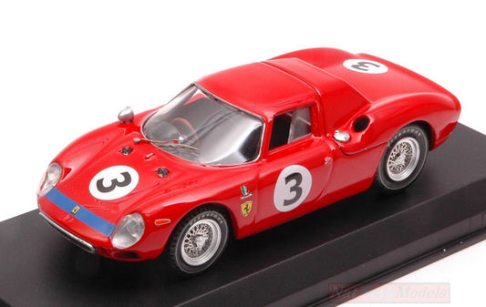 MODELLINO IN SCALA COMPATIBILE CON FERRARI 250 LM N.3 WINN.12 H SURFERS PAR.1966 J.STEWART-A.BUCHANAN 1:43 BEST MODEL BT9661