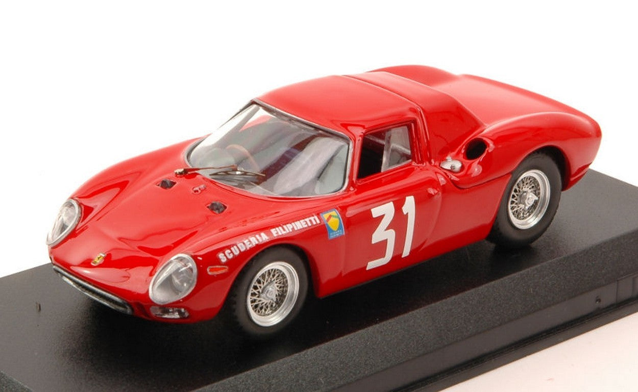 SCALE MODEL COMPATIBLE WITH FERRARI 250 LM N.31 WINNER MONZA 1964 N.VACCARELLA 1:43 BEST MODEL BT9622