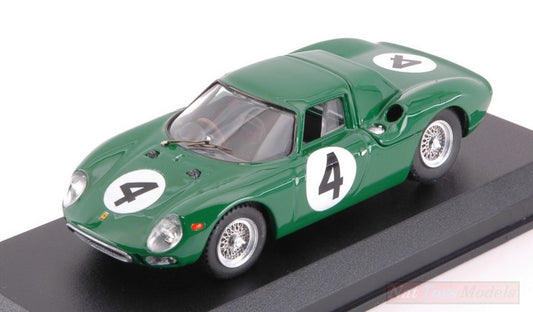 SCALE MODEL COMPATIBLE WITH FERRARI 250 LM N.4 2nd TOURIST TROPHY 1964 DAVID PIPER 1:43 BEST MODEL BT9762