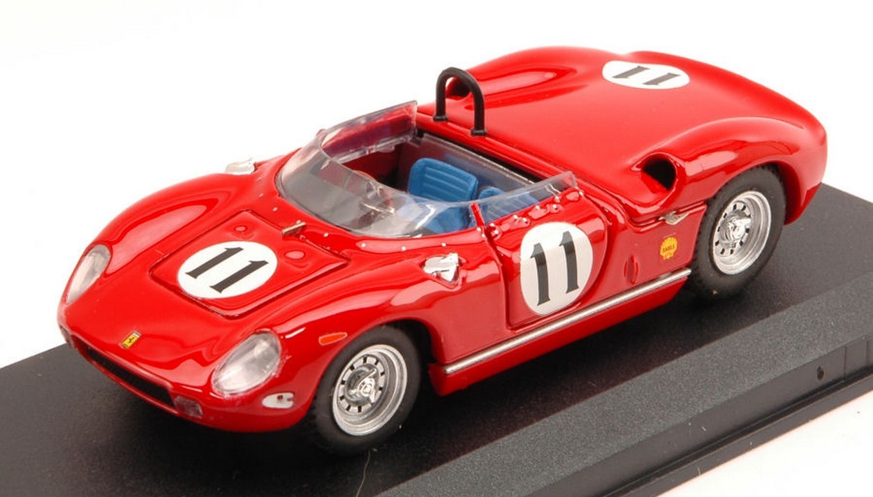 MODELLINO IN SCALA COMPATIBILE CON FERRARI 250 P N.11 4th 200 MILE RIVERSIDE 1963 J.SURTEES 1:43 ART MODEL AM0251