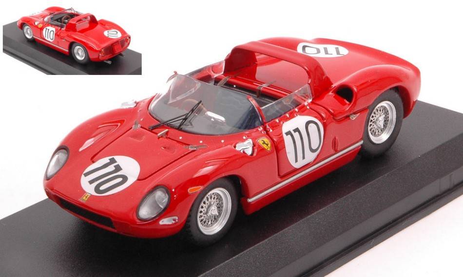 MODELLINO IN SCALA COMPATIBILE CON FERRARI 250 P N.110 WINNER 1000 KM NURBURGR. 1963 SURTEES-MAIRESSE 1:43 ART MODEL AM0126-2