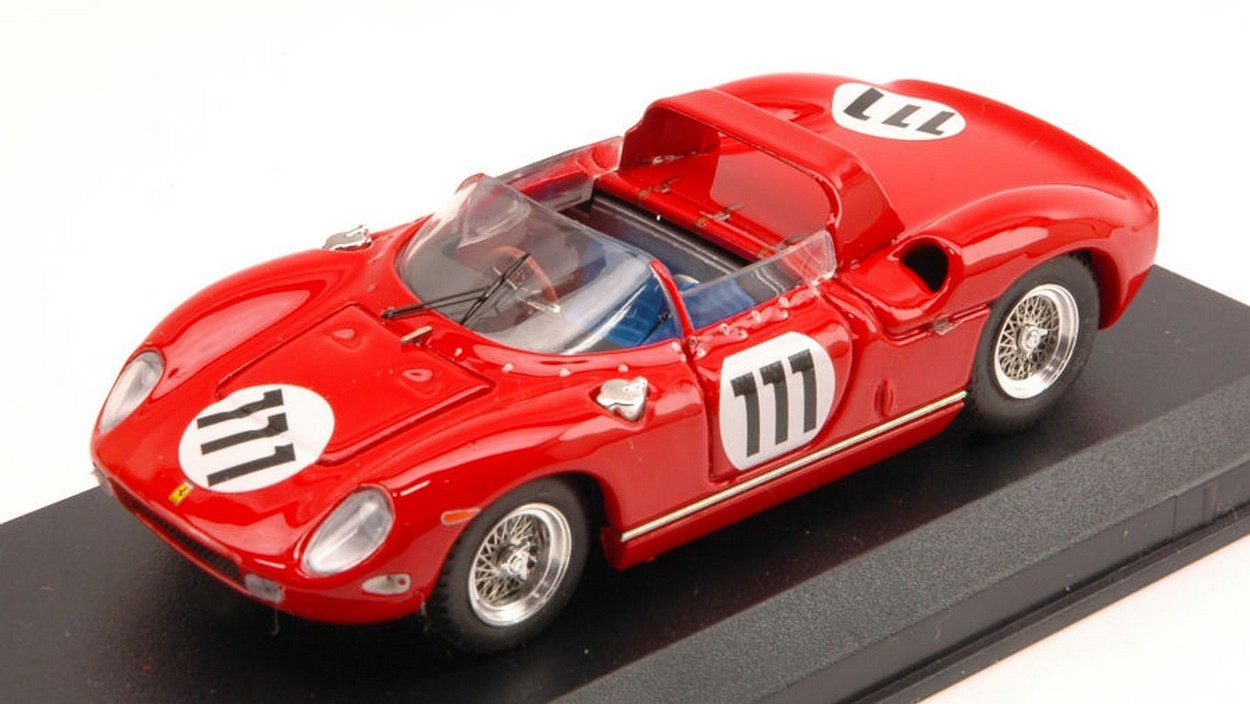 MODELLINO IN SCALA COMPATIBILE CON FERRARI 250 P N.111 ACCIDENT NURBURGRING 1963 SCARFIOTTI-PARKES 1:43 ART MODEL AM0214