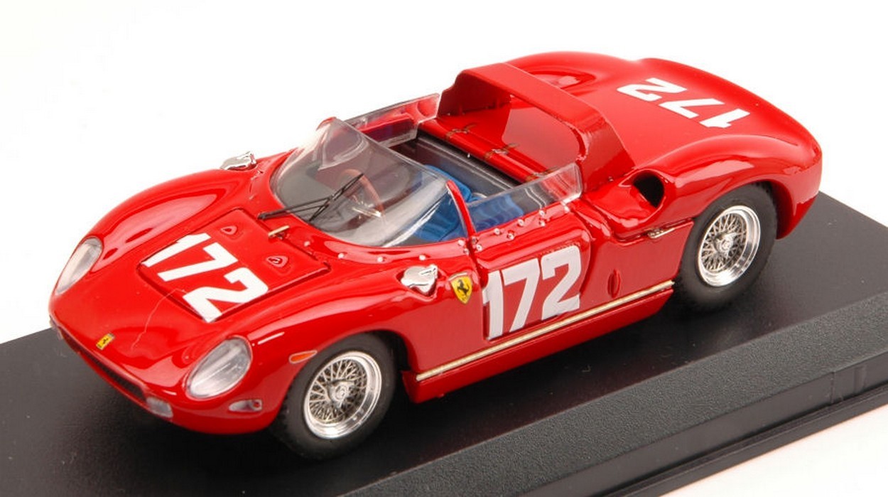 MODELLINO IN SCALA COMPATIBILE CON FERRARI 250 P N.172 RETIRED TARGA FLORIO 1963 SCARFIOTTI-MAIRESSE 1:43 ART MODEL AM0152