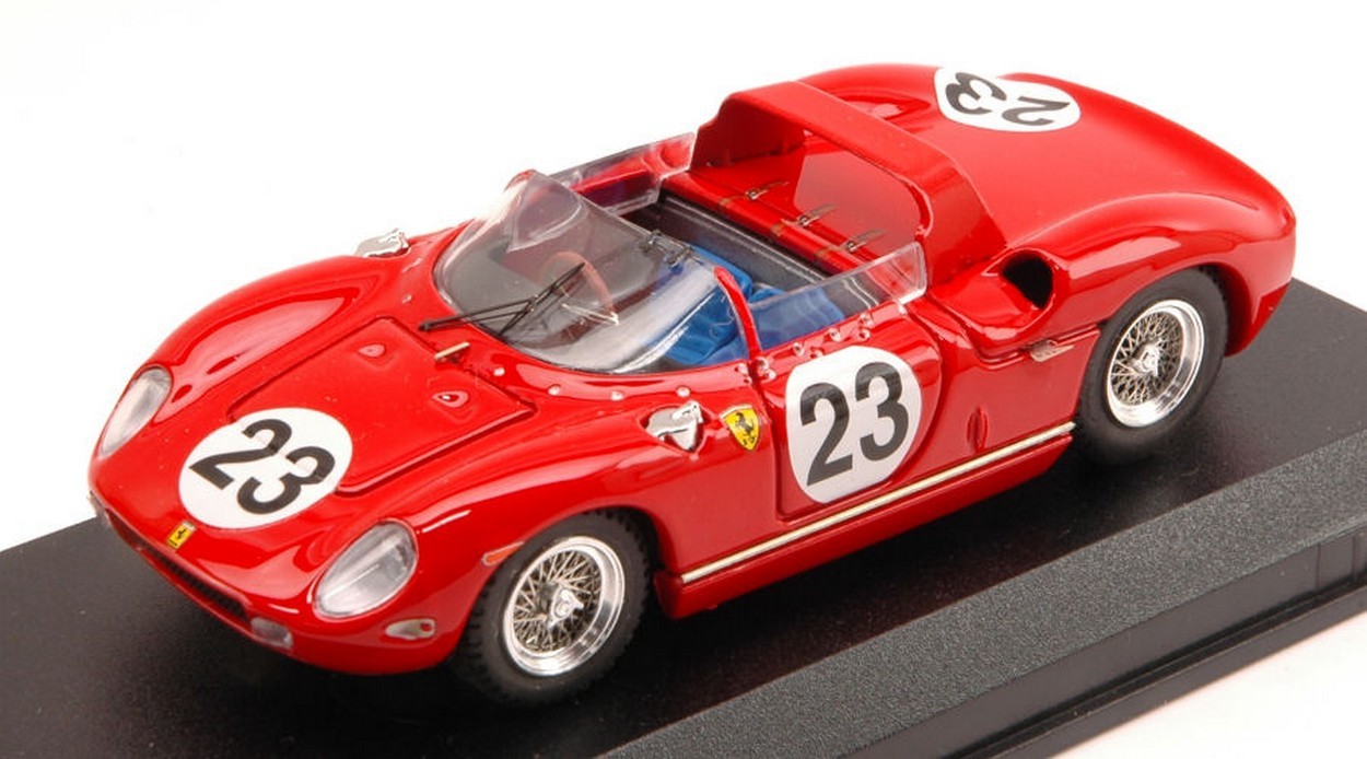 MODELLINO IN SCALA COMPATIBILE CON FERRARI 250 P N.23 ACCIDENT LM 1963 SURTEES-MAIRESSE 1:43 ART MODEL AM0136