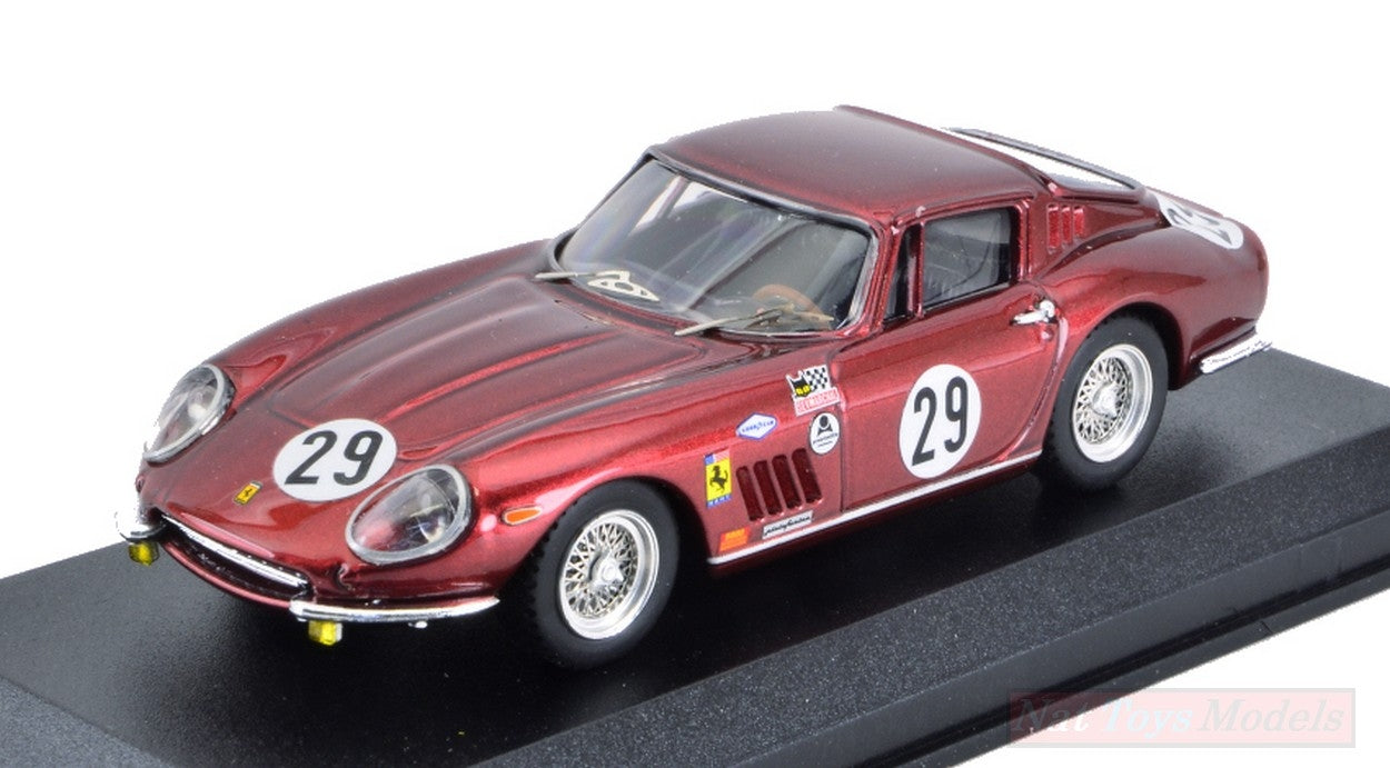 SCALE MODEL COMPATIBLE WITH FERRARI 275 GTB/4 N.29 ACCIDENT 24 H DAYTONA 1967 GUTIERREZ-REBAQUE 1:43 BEST MODEL BT9747