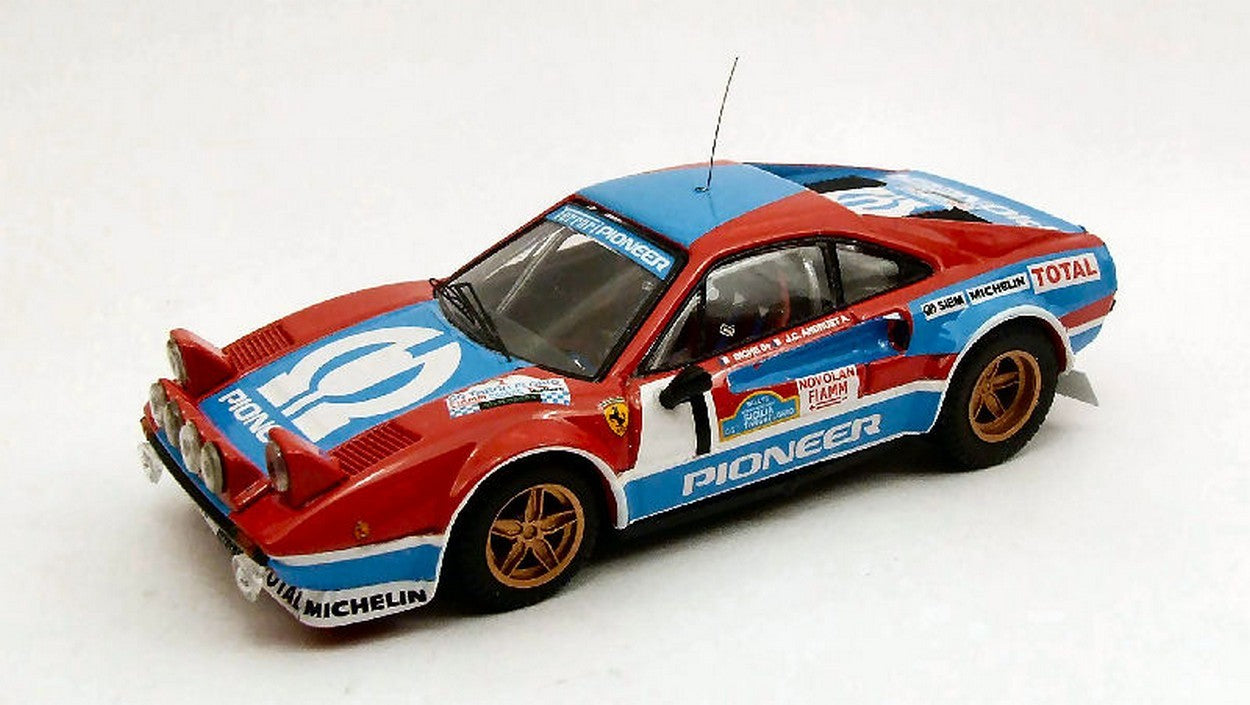 MODELLINO IN SCALA COMPATIBILE CON FERRARI 308 GR.4 N.1 2nd TARGA FLORIO 1982 ANDRUET-"BICHE" 1:43 BEST MODEL BT9421