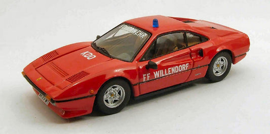 MODELLINO IN SCALA COMPATIBILE CON FERRARI 308 GTB COUPE VIGILI DEL FUOCO AUSTRIA 1983 1:43 BEST MODEL BT9445