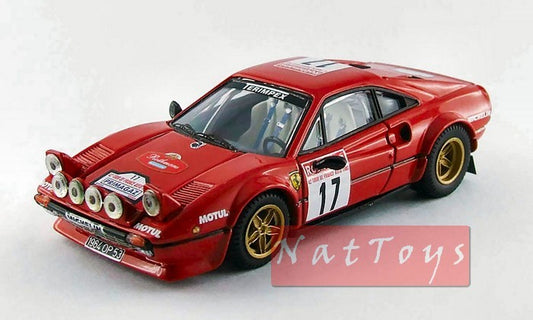 SCALE MODEL COMPATIBLE WITH FERRARI 308 GTB N.17 16th TOUR DE FRANCE 1983 BOUTELOUP-PANIC 1:43 BEST MODEL BT9533