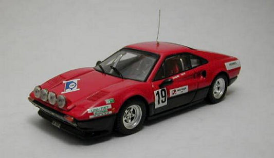 MODELLINO IN SCALA COMPATIBILE CON FERRARI 308 GTB N.19 RALLY ST.CERGUE 1982 C.JAQUILLARD 1:43 BEST MODEL BT9291