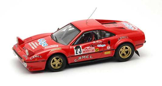 MODELLINO IN SCALA COMPATIBILE CON FERRARI 308 GTB N.23 RETIRED SANREMO 1978 R.PINTO-F.PENARIOL 1:43 BEST MODEL BT9311