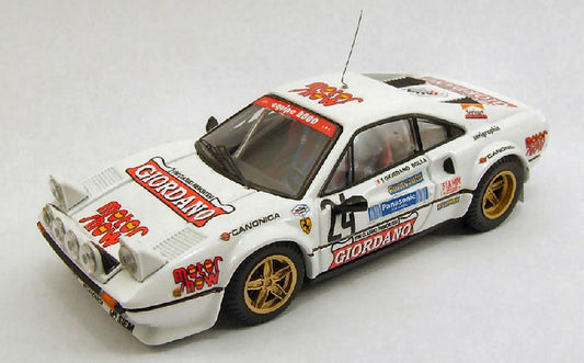 MODELLINO IN SCALA COMPATIBILE CON FERRARI 308 GTB N.24 5th RALLY 4 REGIONI 1983 GIORDANO-BOLLA 1:43 BEST MODEL BT9366