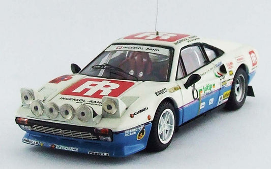 MODELE REDUIT COMPATIBLE AVEC FERRARI 308 GTB N.8 6ème RALLYE D'ELBA 1984 F.ORMEZZANO-M.AMATI 1:43 MEILLEUR MODELE BT9218