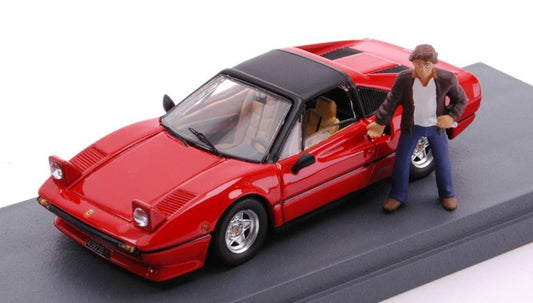 MODELLINO IN SCALA COMPATIBILE CON FERRARI 308 GTS PERSONAL CAR VILLENEUVE 1977 WITH FIGURE 1:43 BEST MODEL BT9848P